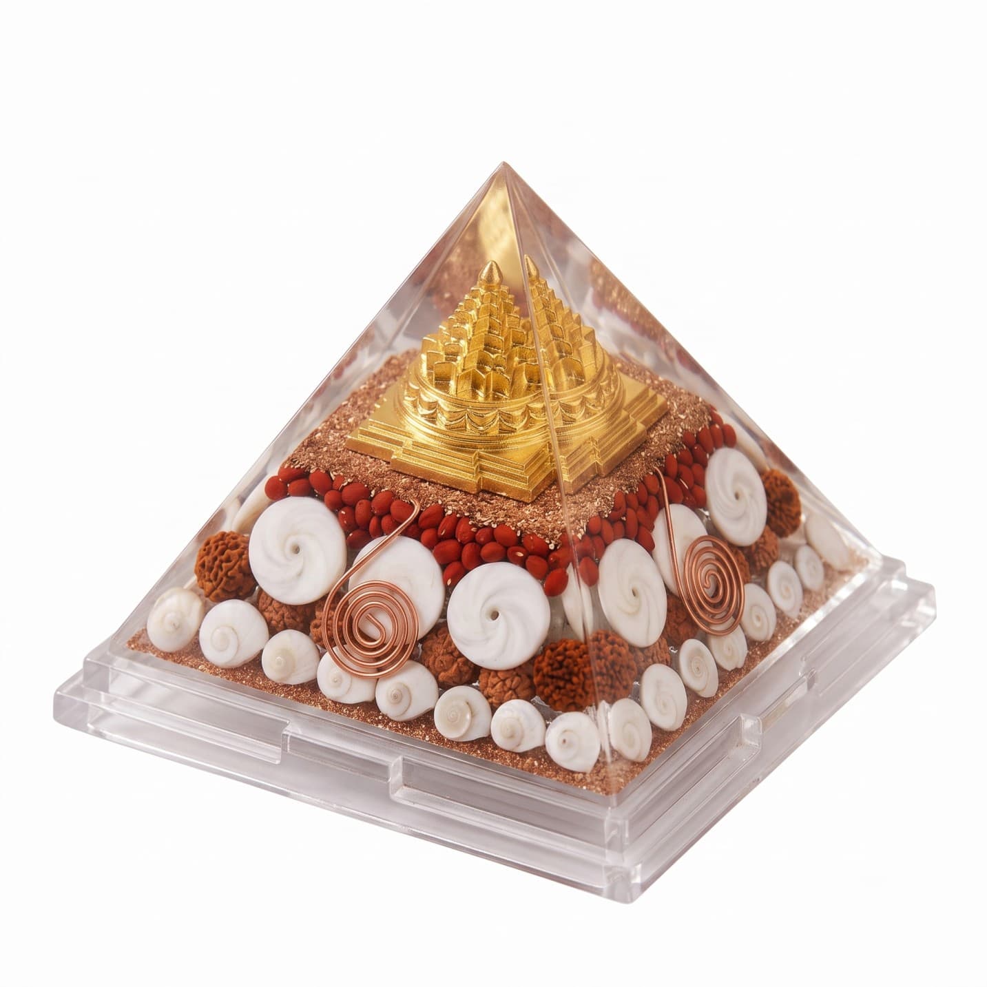 Lakshmi Yantra Pyramid with Gomti Chakra